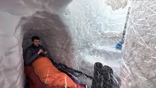 Camping in the SNOWIEST PLACE ON EARTH! | 18ft/5.5m Snowstorm Survival Shelter