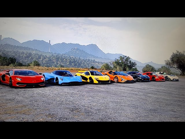 その他 SHURAN VSC FH5 drag race Lamborghini Aventador SVJ Vs Valhalla vs P1 vs Sian