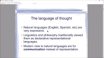 CS461 AI CH08 Lecture:  8.1:   Representation Revisited