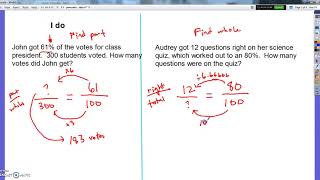 6Rp Lesson - Finding Part Or Whole In Percent Problems