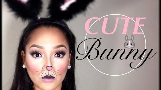 Cute Simple Bunny Makeup | Halloween Tutorial