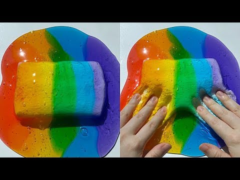 무지개 클리어와 삐약이 점토 섞기 <strong>Mix</strong> rainbow slime <strong>with</strong> clay  Радужная слизь 虹スライム Chất nhờn cầu vồng