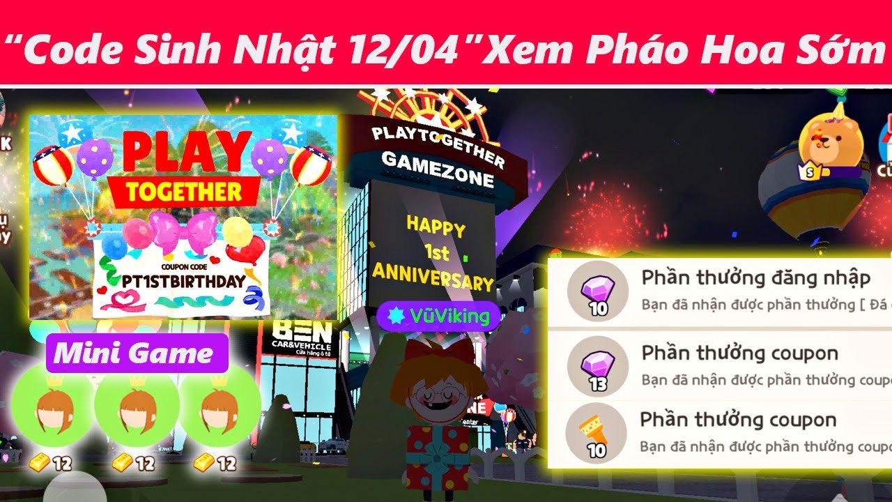 "CODE SINH NHẬT 12/04" CÁCH XEM PHÁO HOA SỚM | PLAY TOGETHER - YouTube