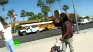 'You're all illegal' Native American confronts 'anti-immigration' BOZO'S -