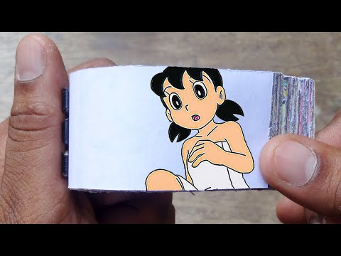 Doraemon Cartoon Flipbook #92 | Nobita in Shizuka's Bathroom Flip Book | Flip Book Artist 2022