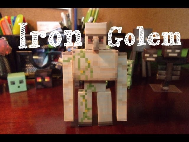 Tutorial PaperCraft Minecraft - Golem de Ferro / Iron Golem 