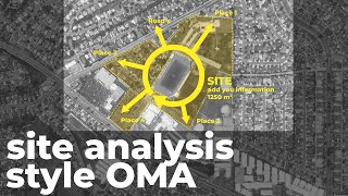 How to site analysis style OMA using Photoshop (Phân tích khu đất)
