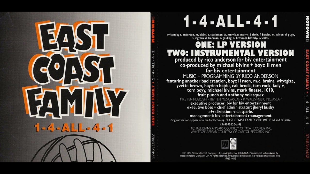 East Coast Family - 1-4 All 4-1 (12