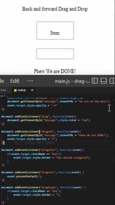 How to make drag and drop feature html | css | JavaScript - YouTube