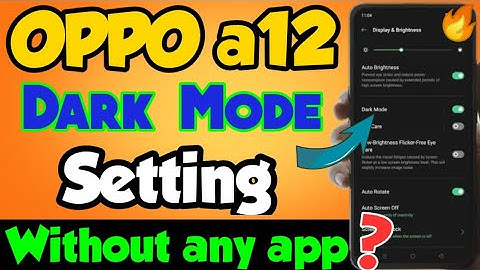 OPPO a12 mein dark mode setting kaise kare | How to enable dark mode in OPPO a12 | dark mode Setting