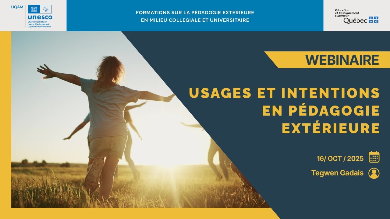 Webinaire 2 - Intentions et usages en pédagogie extérieure (Tegwen Gadais)