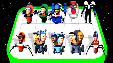 Monster Merge: Battle Master _ Cameraman vs skibidi toilet, Speakerman Merge Games