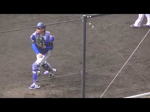 松尾汐恩と九鬼隆平の捕手練習〜横浜DeNAベイスターズ 練習試合前 2025年2月18日