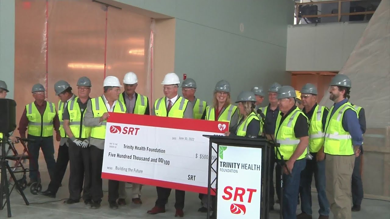 A $500,000 donation was presented to Trinity