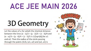 Shortest Distance Between 2 Lines (x-1)/2 = (y-2)/3 = (z-3)/4 | Vectors 3D Geometry Jee Mains Pyqs