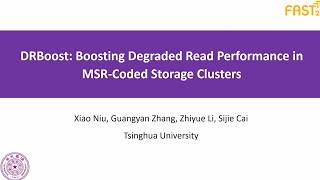 FAST 26 - DRBoost: Boosting Degraded Read Performance in MSR-Coded Storage Clusters