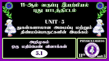 11th PHYSICS U05E04｜UNIT 5｜5.1｜ஒரு மதிப்பெண் வினாக்கள் ｜ One Word Questions ｜ அறிமுகம்