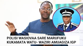 Ia Marufuku Ya Waziri Wa Mambo Ya Ndani Simbachawene Kwa Polisi