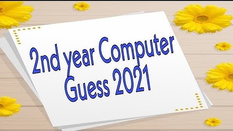 2nd year computer guess paper 2021 | second year computer guess paper 2021
