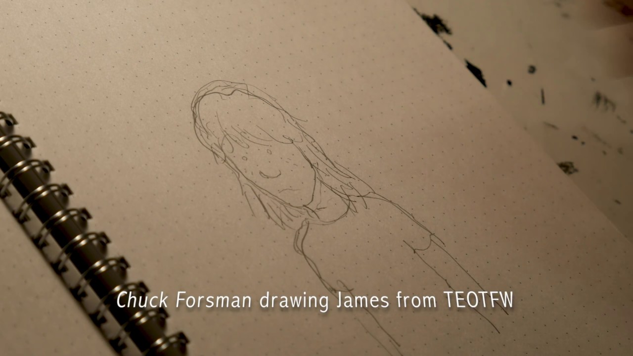 Charles Forsman Drawing James from TEOTFW