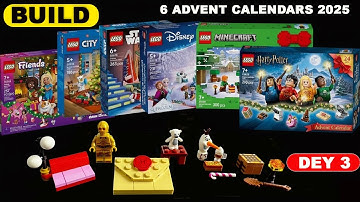 DEY 3 BUILDS -  Lego Advent Calendars 2025 | Harry, Minecraft, Disney, Star Wars, Friends, City