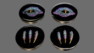 #1596 BEST AMAZON MOLD FIND Amazing 3D Dragon Eyes & Claws For Resin Coasters