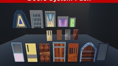 Doors System Pack Trailer for Unity (Low Poly Interactive Doors) (Slide + Rotate + Up/Down + Sensor)