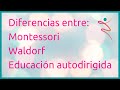 Las diferencias entre Montessori, Waldorf y la Educación Auto-dirigida