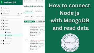 How to connect Node js with MongoDB and read data | Write your first query to collection in MongoDB