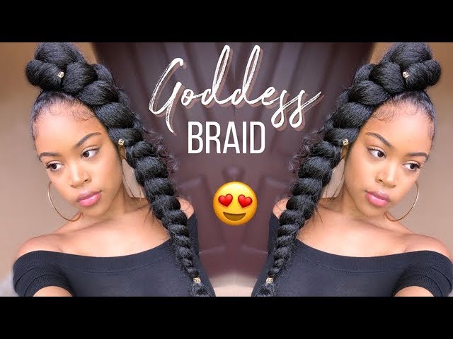 Quick And Easy Protective Style Jumbo Goddess Braid