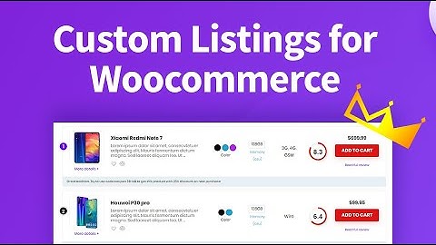 Custom Listings for woocommerce in Rehub and Elementor