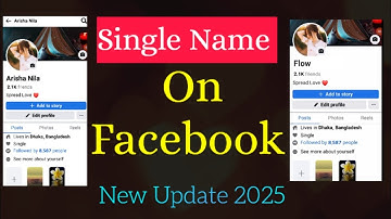How To Get Single Name On Facebook || Fb single name