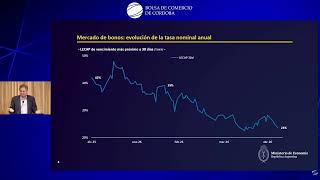 Participación del Viceministro de Economía en la Bolsa de Comercio de Córdoba.