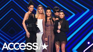 Kim kardashian's family won for their reality show "keeping up with
the kardashians" at 2018 people's choice awards. and in her acceptance
speech, re...