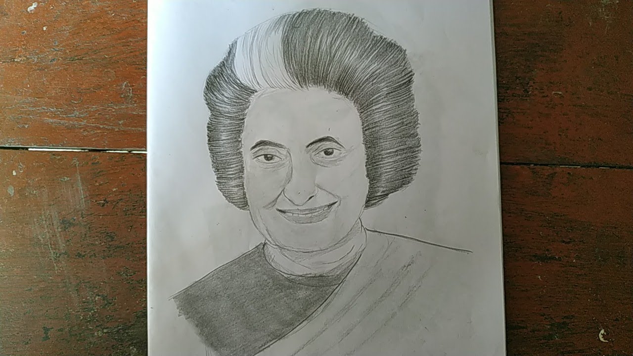 Indira Gandhi drawing YouTube