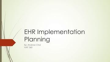 EHR Implementation - Project Planning