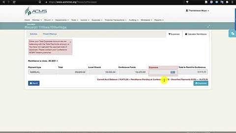 Expenses Batch has a warming Message when I Calculate Remittance at month end