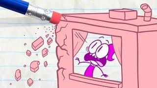 Pencilmiss House Gets Demolished -In- Panic At The Window - Pencilmation Cartoons