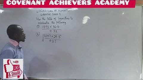 Solutions to Logarithms greater than 1
