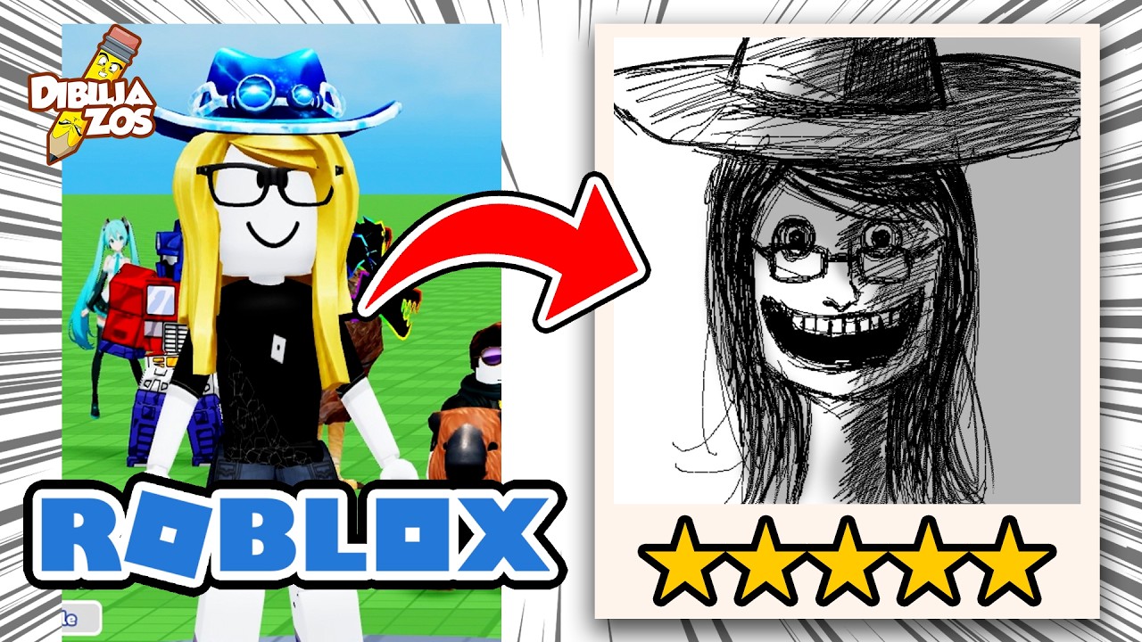 Dibujante ASUSTA niños en ROBLOX DRAW ME! 😨