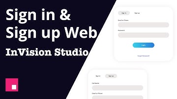 Sign in (Login) and Sign up(Register) Design in Invision Studio #web