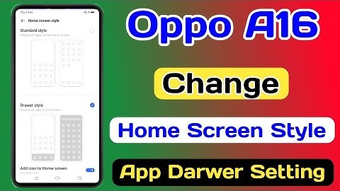 Oppo A16 App Darwer Setting || How To Change Home Screen Style On Oppo A16