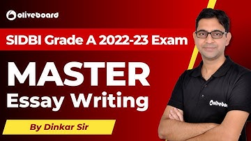 SIDBI Grade A 2022-23I How to score maximum in Essay Writing ?I Detailed Discussion by Dinkar Sir