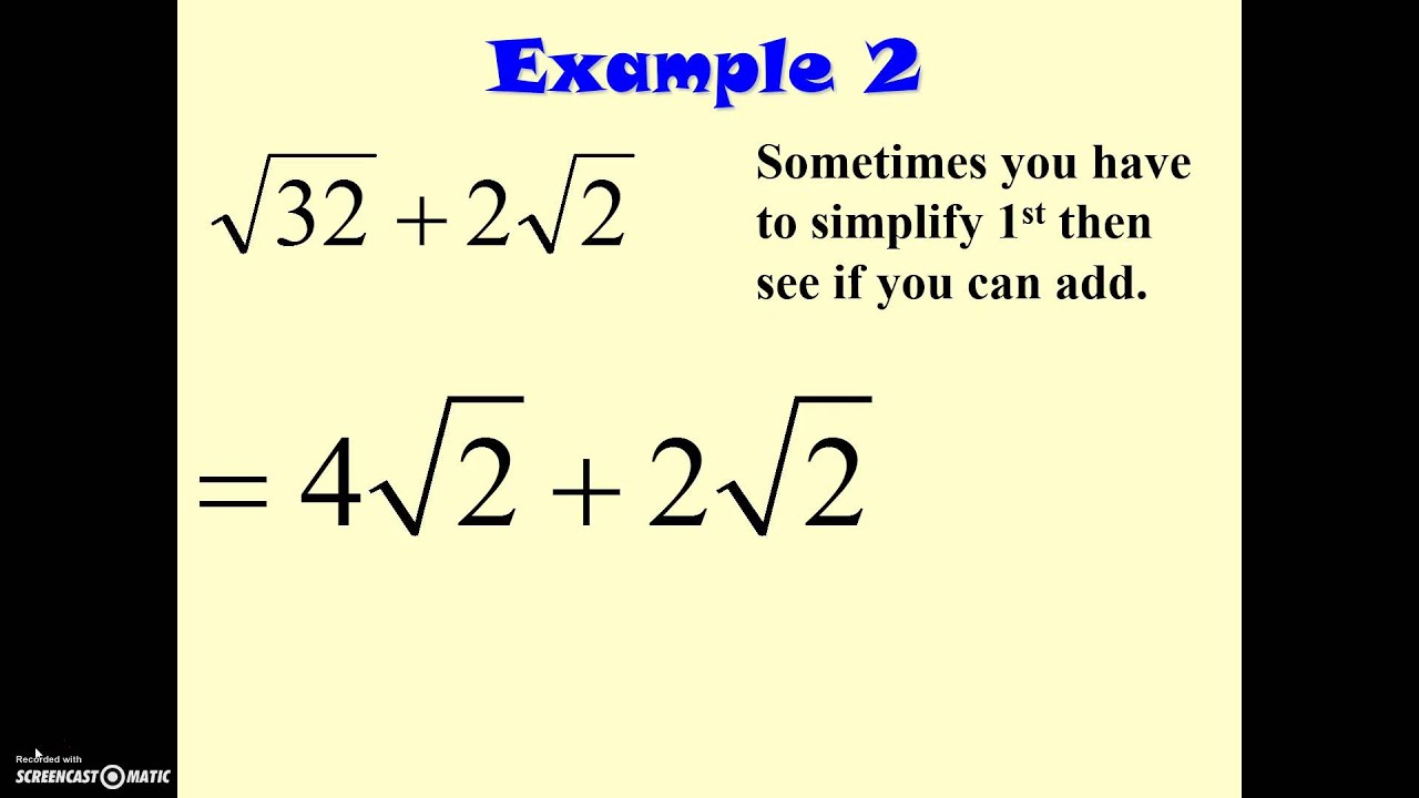 adding-subtracting-radicals-youtube