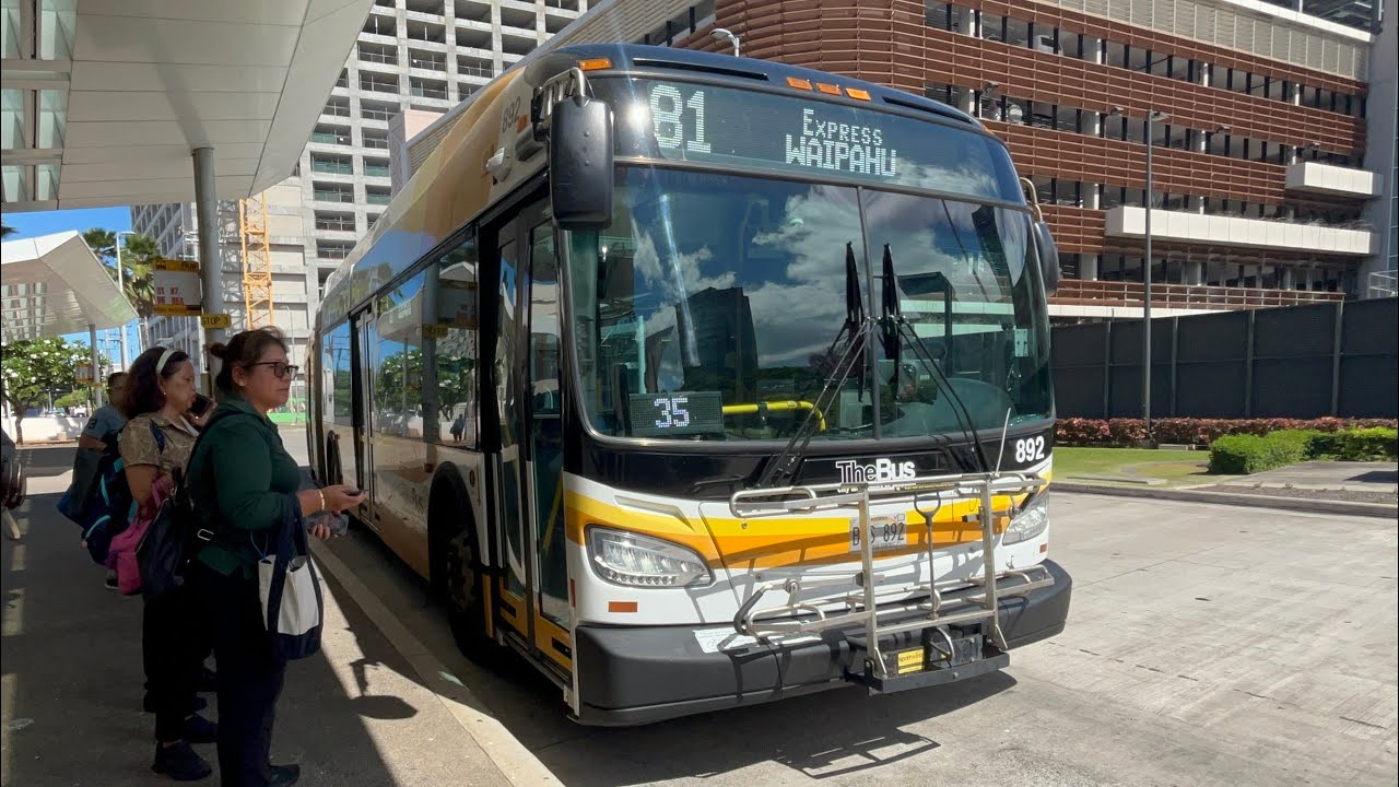 Thebus Honolulu Route 81 EXPRESS! Waipahu Bus' 892 New Flyer XD60
