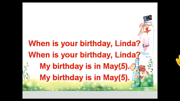 E4- LET'S SING- WHEN'S YOUR BIRTHDAY? (SING ALONG)