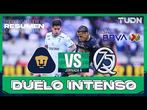 HIGHLIGHTS - Pumas vs Querétaro | Liga MX - Jornada 4 Apertura 2026 | TUDN