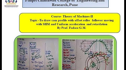 To draw cam profile with offset roller  follower moving with SHM and UA& RM