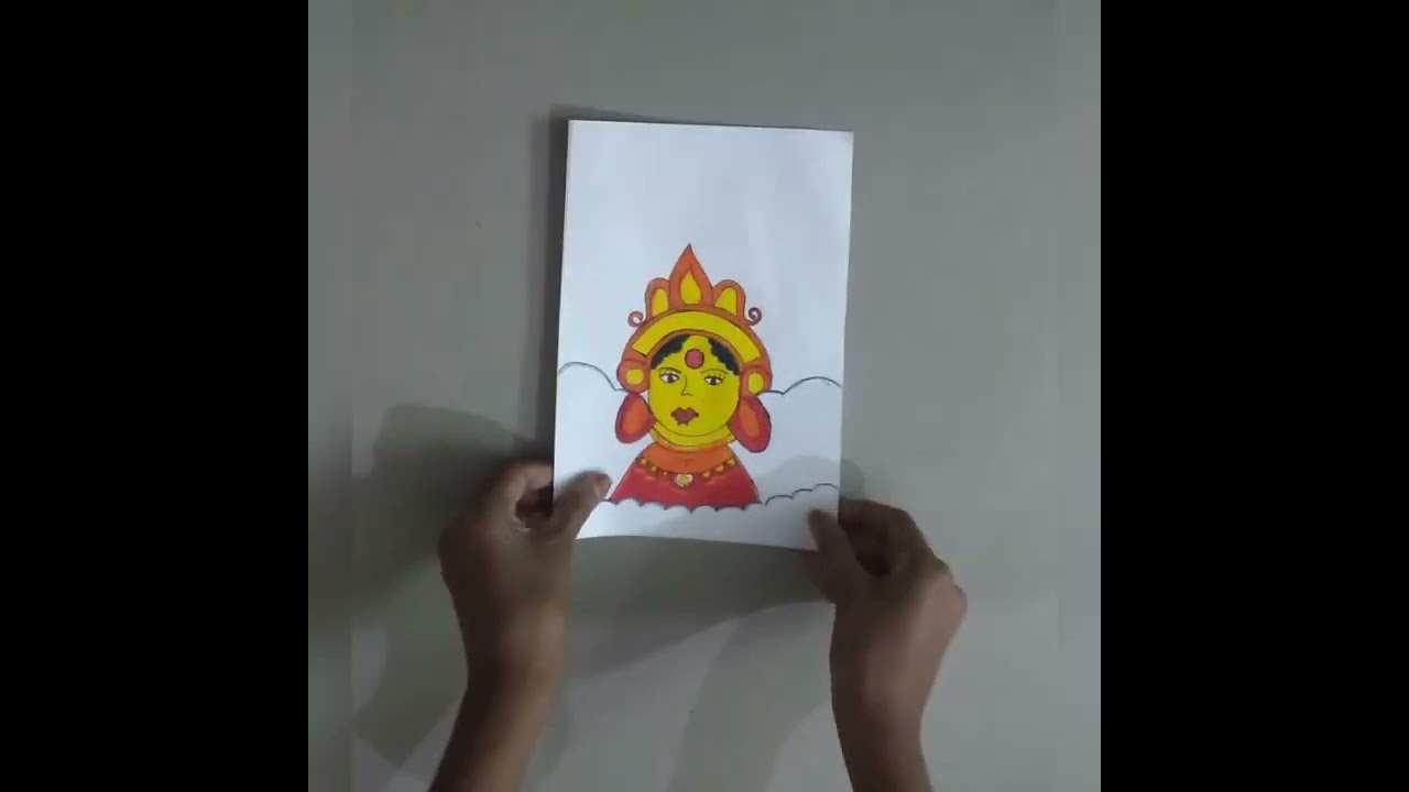 HOW TO MAKE EASY PAPER DURGA PUJA CARD|EASY TO MAKE|ORIGAMI|1 MINUTE CRAFT|TIME SAVING|