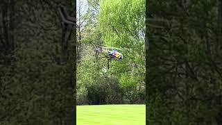 8 year old grandson flying the Fly Wing 470 size Red Bull Bo 105 RC helicopter